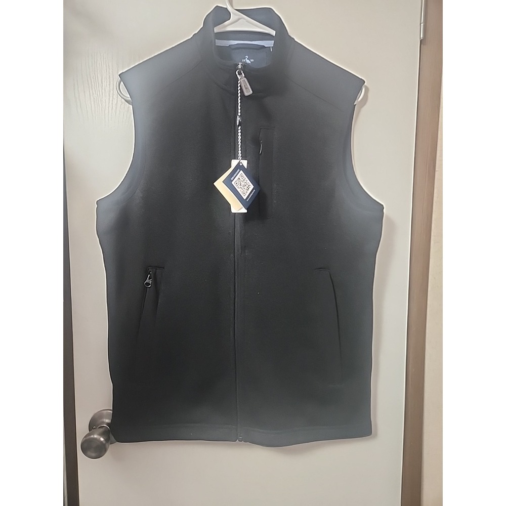 Tailorbyrd Men's S Black Performance Vest  Zip Pockets Golf